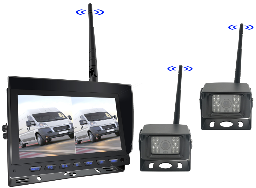 9 Inch AHD Wireless Reversing  System