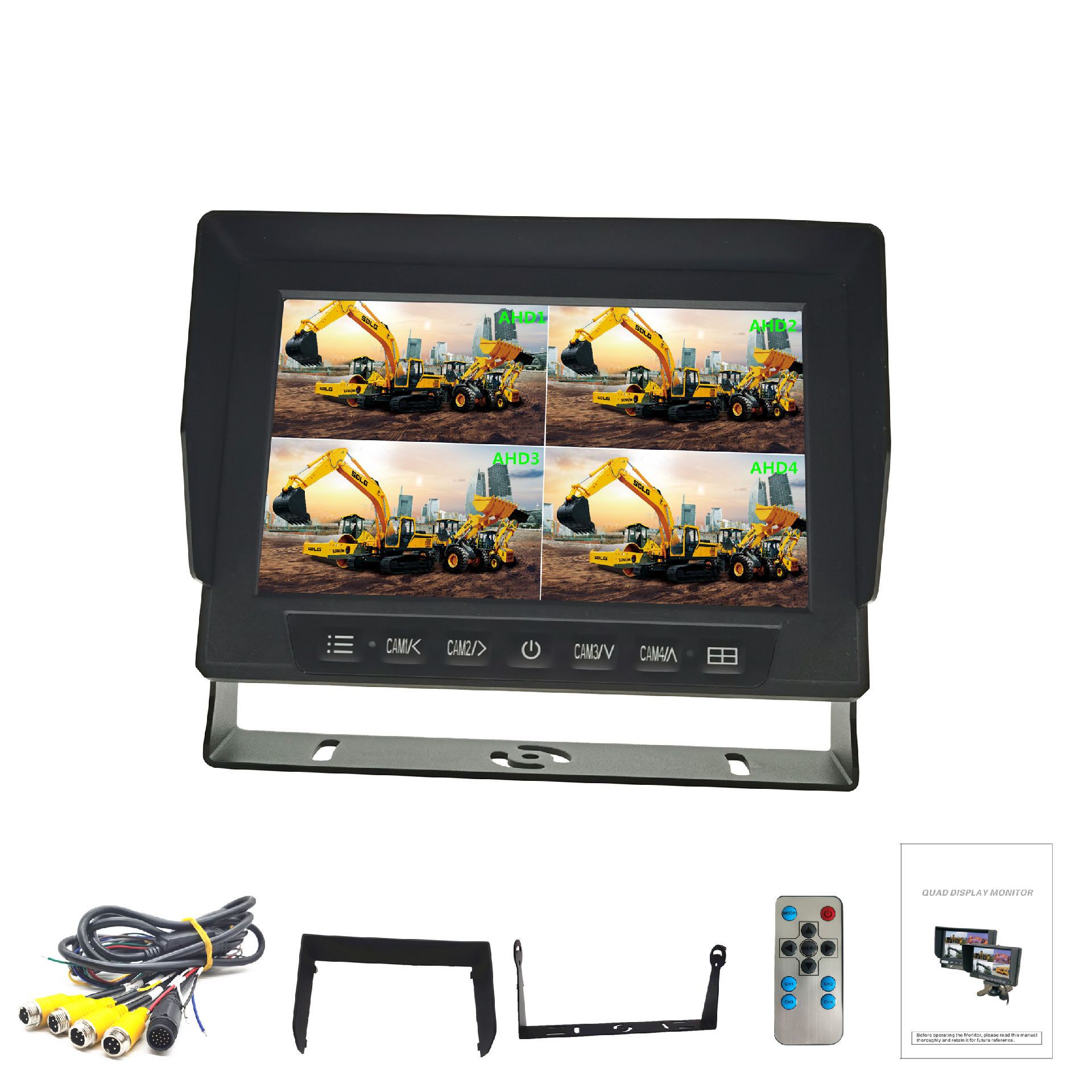 IP69K  Waterproof  4CH AHD Monitor Built-in DVR